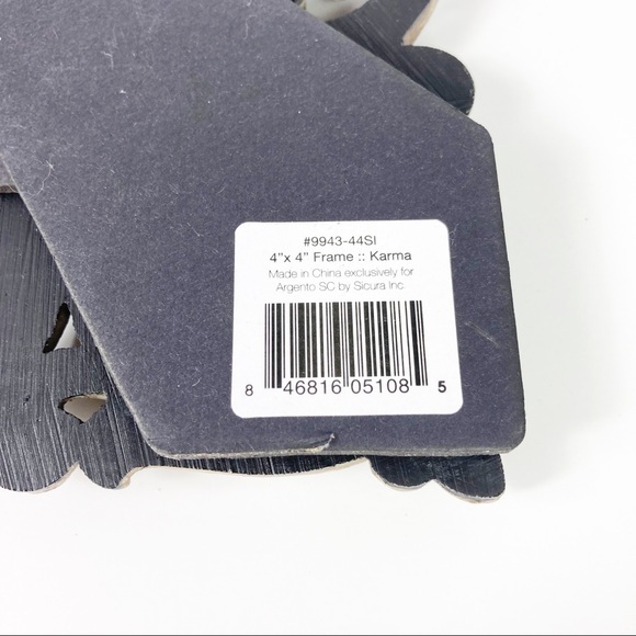 Unique Finds Arte de Casa 4-Inch x 4-Inch Karma Frame in Silver Wash - Picture 14 of 16